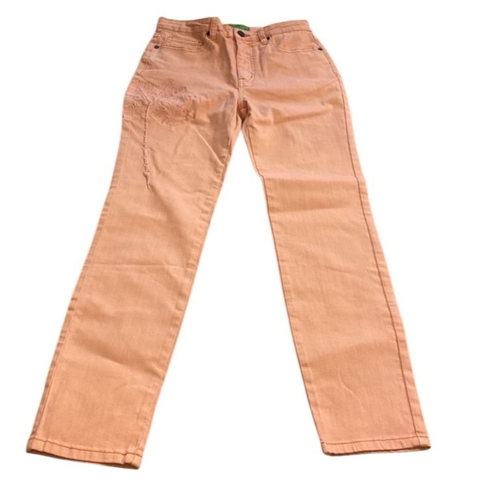 Free People Sandrine Rose Womens Embroidered Jeans Ankle New 27 virgin label